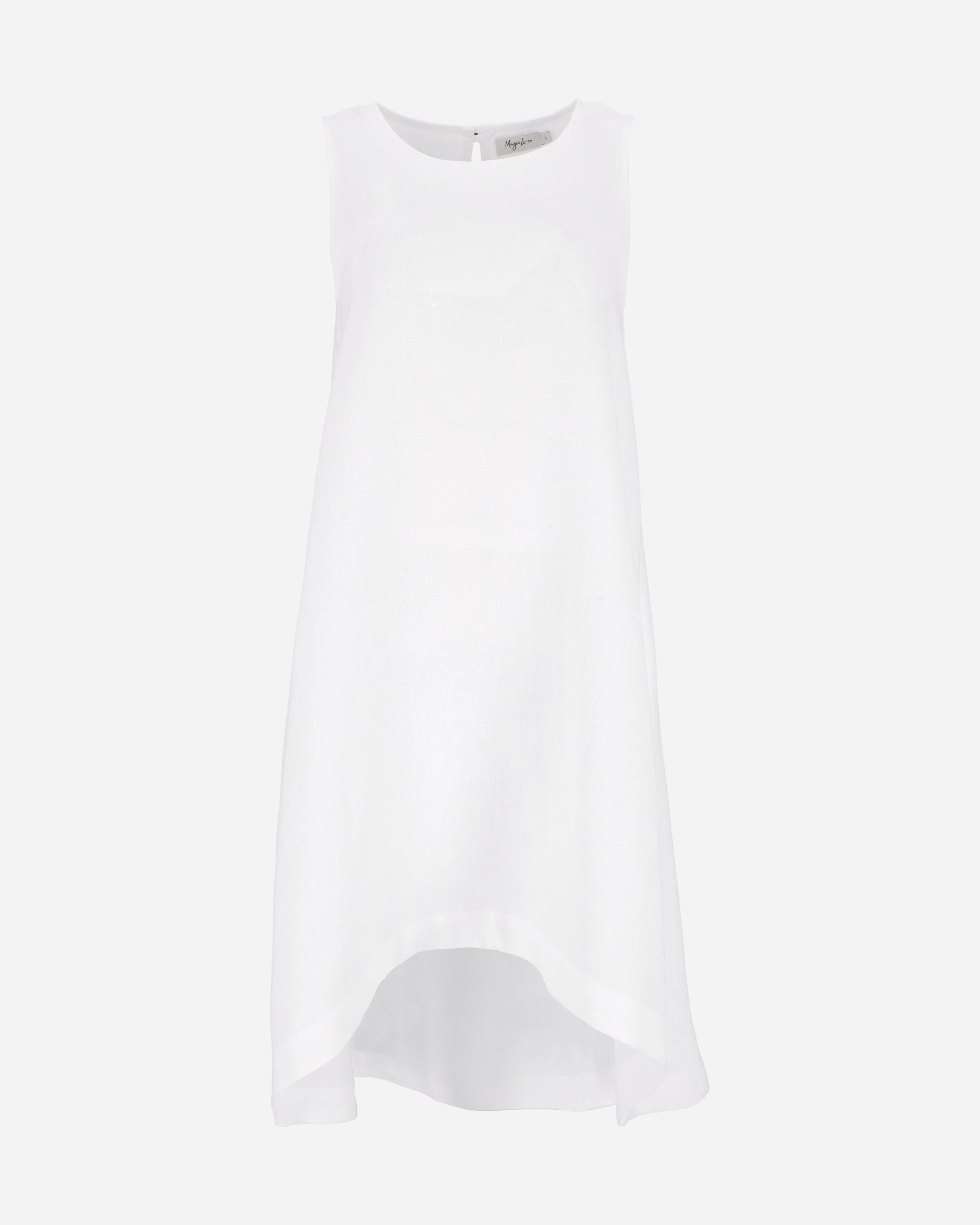 Royal TOSCANA linen dress in White