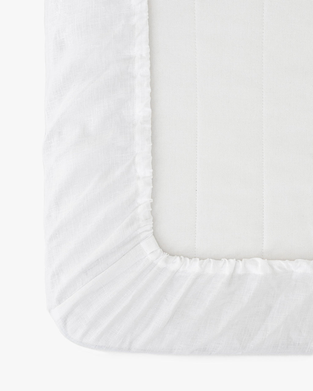White linen fitted sheet