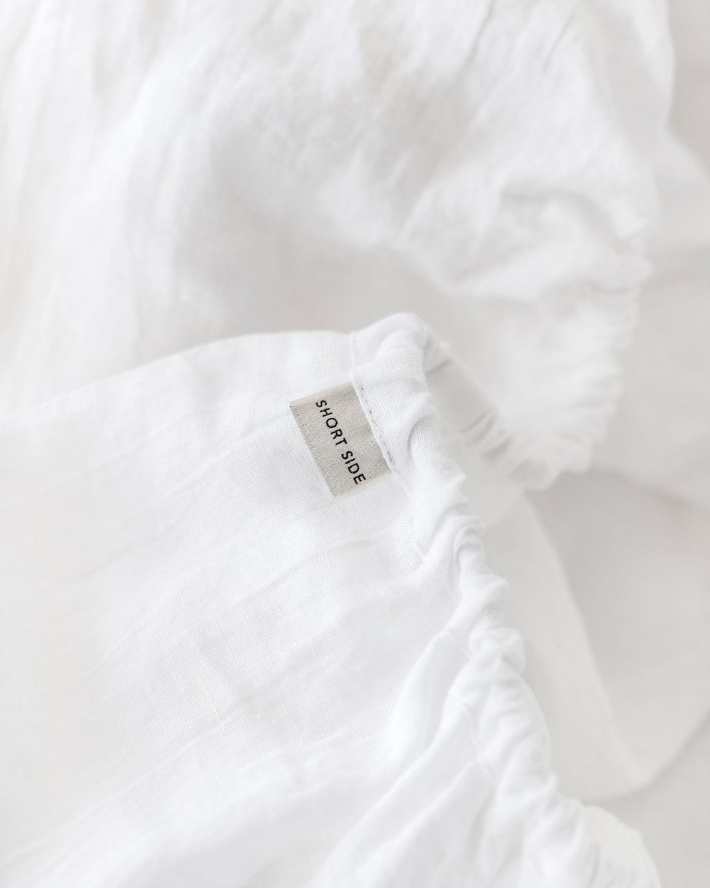 White linen fitted sheet