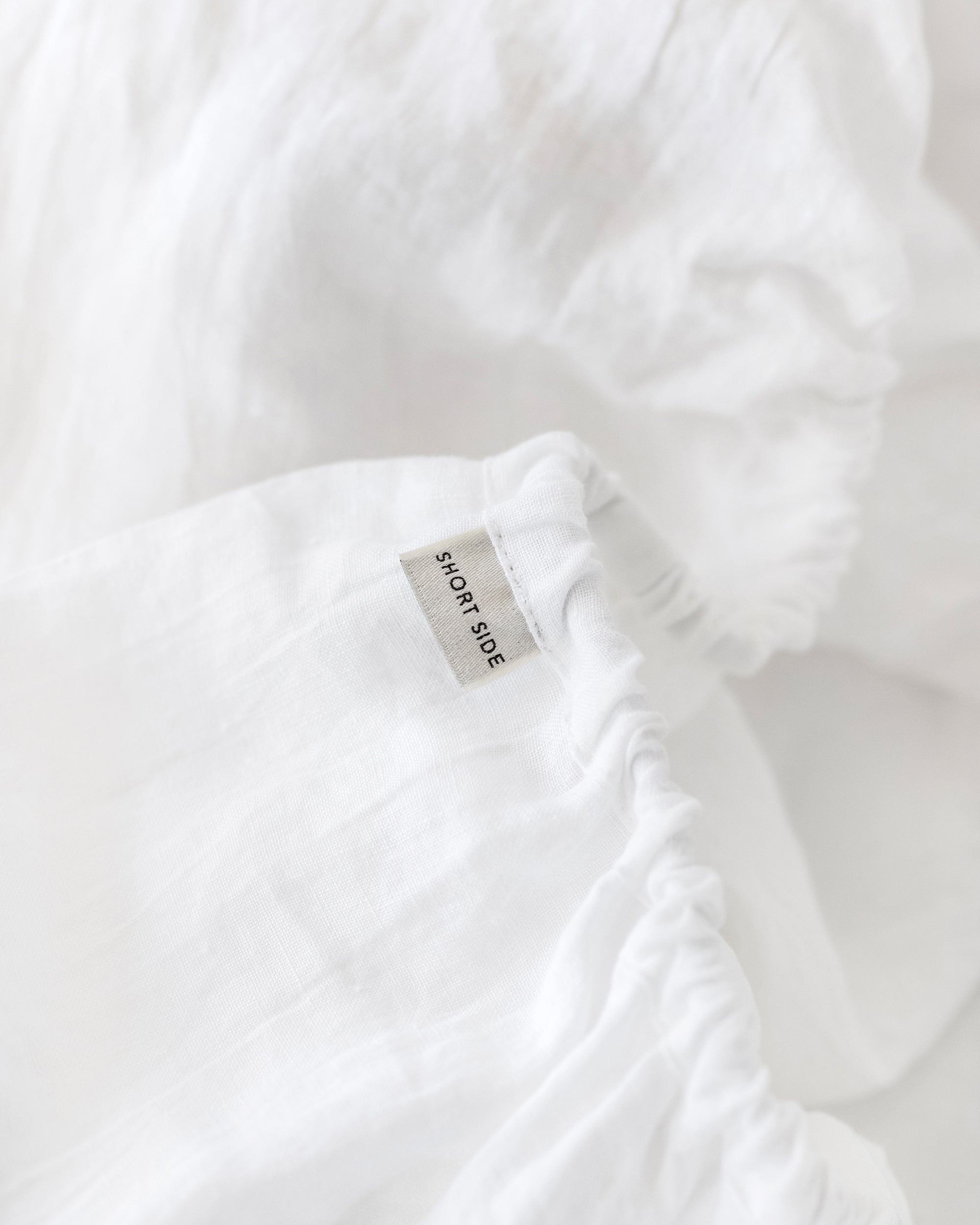 White linen fitted sheet