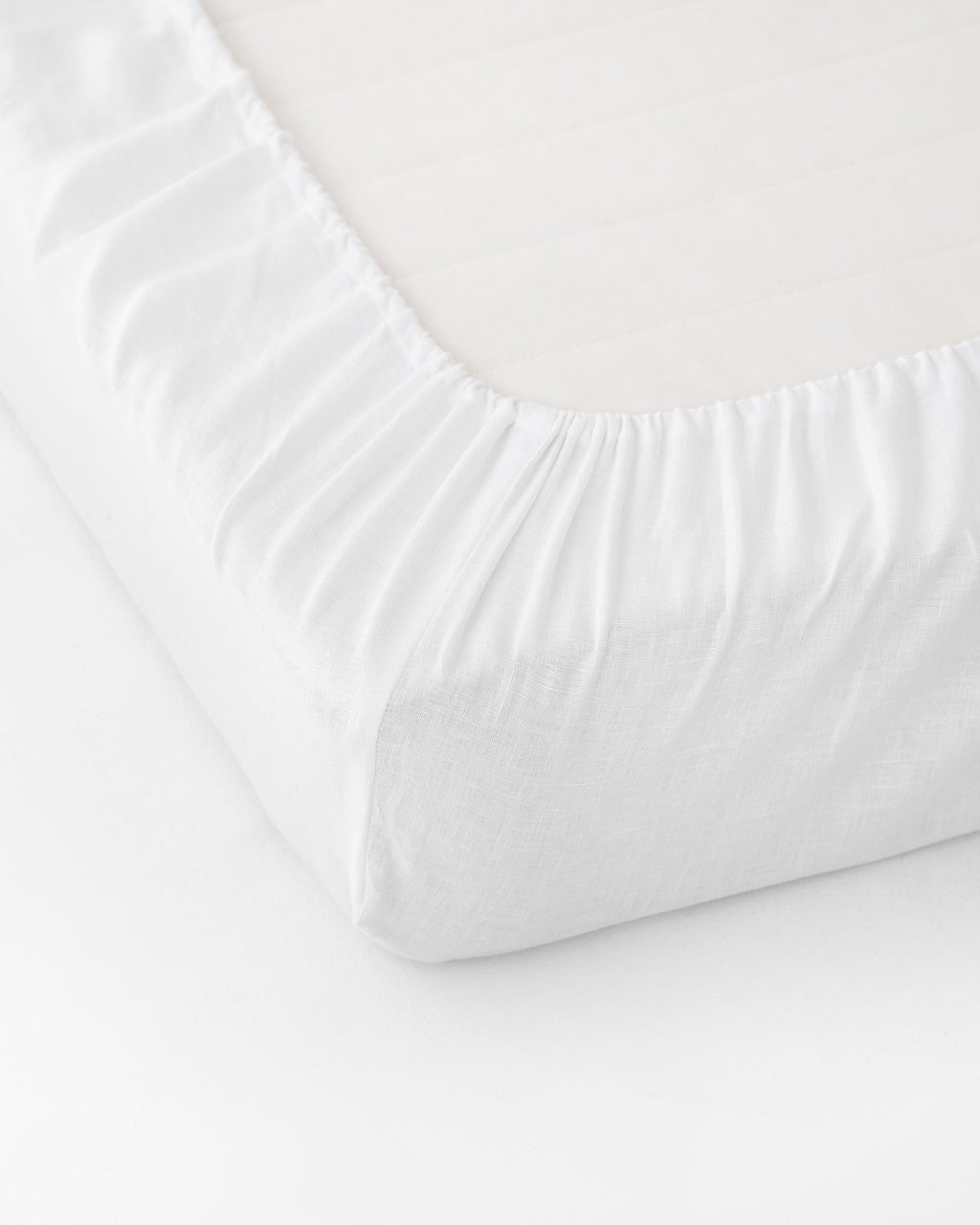White linen fitted sheet